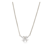 Collar colgante, Plata 925 bañada en rodio, Zirconia cúbica artificial