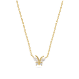 Collar colgante, Bañado en oro, Zirconia cúbica artificial