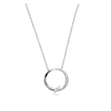 Collar colgante, Plata 925 bañada en rodio, Zirconia cúbica artificial