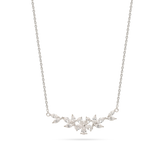 Collar Delicado y Festivo, Plata 925 bañada en rodio, Zirconia cúbica artificial