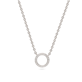 Collar colgante, Plata 925 bañada en rodio, Zirconia cúbica artificial