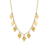 Collar Delicado y Festivo, Bañado en oro, Sin piedra