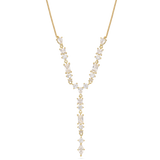 Cadena de corbata, Bañado en oro, Zirconia cúbica artificial