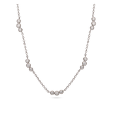 Cadena de elementos, Plata 925 bañada en rodio, Zirconia cúbica artificial