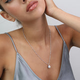 Collar colgante, Plata 925 bañada en rodio, Sin piedra