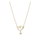 Collar colgante, Bañado en oro, Zirconia cúbica artificial