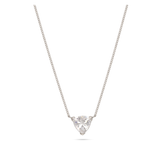 Collar colgante, Plata 925 bañada en rodio, Zirconia cúbica artificial