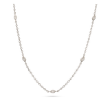 Cadena de elementos, Plata 925 bañada en rodio, Zirconia cúbica artificial