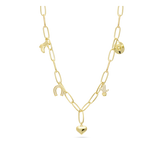 Cadena de elementos, Bañado en oro, Zirconia cúbica artificial