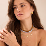 Cadena de elementos, Bañado en oro, Zirconia cúbica artificial