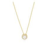 Collar colgante, Bañado en oro, Zirconia cúbica artificial