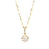 Collar colgante, Bañado en oro, Zirconia cúbica artificial