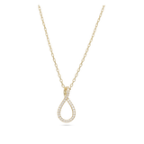 Collar colgante, Bañado en oro, Zirconia cúbica artificial