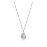 Collar colgante, Plata de Ley 925, Plata 925 bañada en rodio, Zirconia cúbica artificial