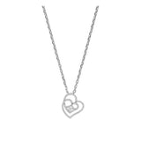 Collar colgante, Plata de Ley 925, Plata 925 bañada en rodio, Zirconia cúbica artificial