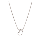 Collar colgante, Plata 925 bañada en rodio, Sin piedra