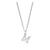 Collar colgante, Plata 925 bañada en rodio, Zirconia cúbica artificial