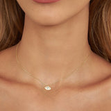 Collar colgante, Bañado en oro, Zirconia cúbica artificial, Esmalte