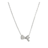 Collar colgante, Plata 925 bañada en rodio, Sin piedra