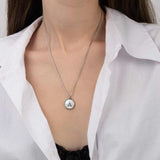 Collar colgante, Acero inoxidable, Madreperla artificial