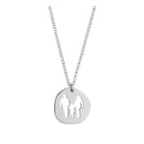 Collar colgante, Plata 925 bañada en rodio, Sin piedra