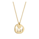 Collar colgante, Bañado en oro, Sin piedra