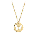 Collar colgante, Bañado en oro, Sin piedra