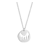 Collar colgante, Plata 925 bañada en rodio, Sin piedra
