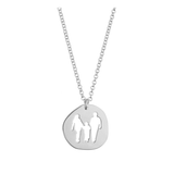 Collar colgante, Plata 925 bañada en rodio, Sin piedra