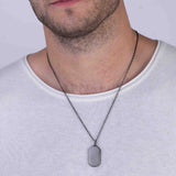collar de hombre, Acero inoxidable, Sin piedra