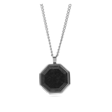 collar de hombre, Acero inoxidable, Ágata artificial