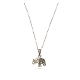 Collar colgante, Plata 925 bañada en rodio, Marcasita artificial