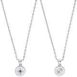 Collar colgante, Plata 925 bañada en rodio, Zirconia cúbica artificial