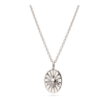Collar colgante, Plata 925 bañada en rodio, Sin piedra