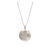 Collar colgante, Plata 925 bañada en rodio, Sin piedra