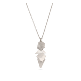 Collar colgante, Plata 925 bañada en rodio, Sin piedra