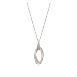 Collar colgante, Plata 925 bañada en rodio, Sin piedra