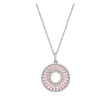 Collar colgante, Plata 925 bañada en rodio, Zirconia cúbica artificial