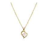 Collar colgante, Bañado en oro, Zirconia cúbica artificial