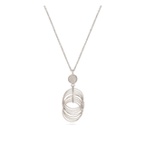 Collar colgante, Plata 925 bañada en rodio, Zirconia cúbica artificial