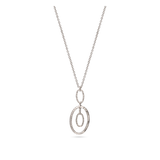 Collar colgante, Plata 925 bañada en rodio, Sin piedra