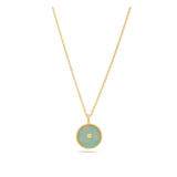 Collar colgante, Bañado en oro, Amazonita artificial