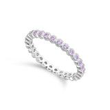 Anillo Delicado, Plata 925 bañada en rodio, Zirconia cúbica artificial