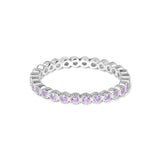 Anillo Delicado, Plata 925 bañada en rodio, Zirconia cúbica artificial