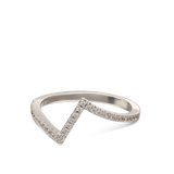 Anillo Delicado, Plata 925 bañada en rodio, Zirconia cúbica artificial