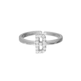 Anillo Delicado, Plata 925 bañada en rodio, Zirconia cúbica artificial