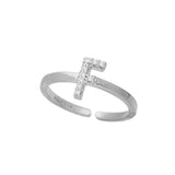 Anillo Delicado, Plata 925 bañada en rodio, Zirconia cúbica artificial