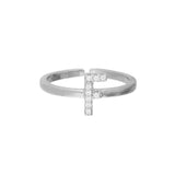 Anillo Delicado, Plata 925 bañada en rodio, Zirconia cúbica artificial