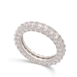 Anillo Delicado, Plata 925 bañada en rodio, Zirconia cúbica artificial