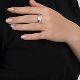 Anillo Delicado, Plata 925 bañada en rodio, Zirconia cúbica artificial